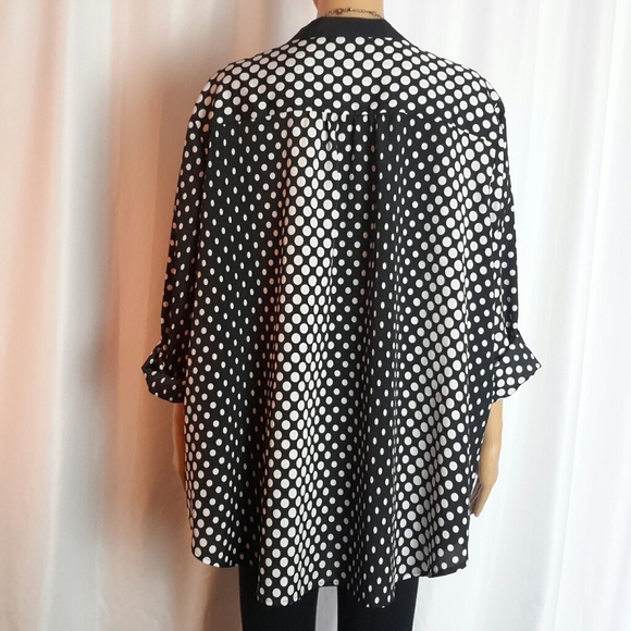 Berverly Drive Black & White Polka-dots Size 3X - Picture 4 of 6